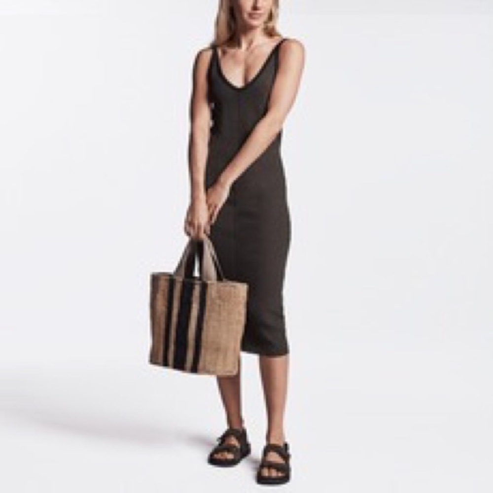 James Perse chevron ribbed dress